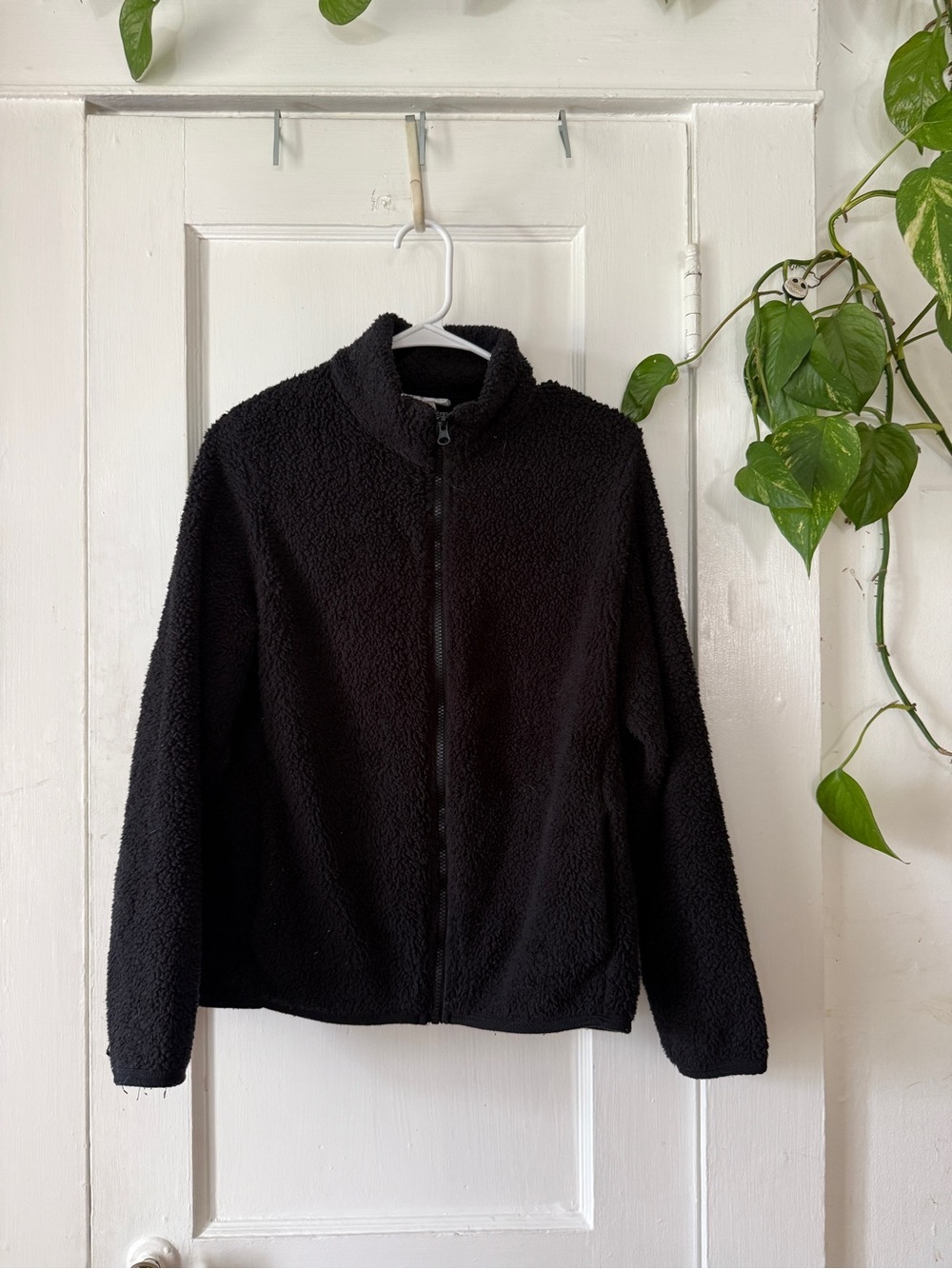 just be Black Sherpa Full-Zip Jacket